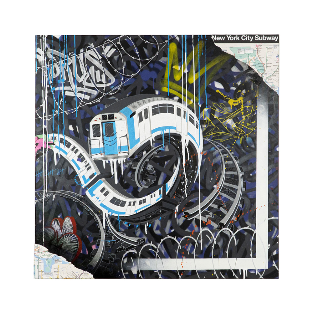 ORUS metro dreams 100x100cm 1500 ORUS 'Metro Dreams' - Painting - Image 1