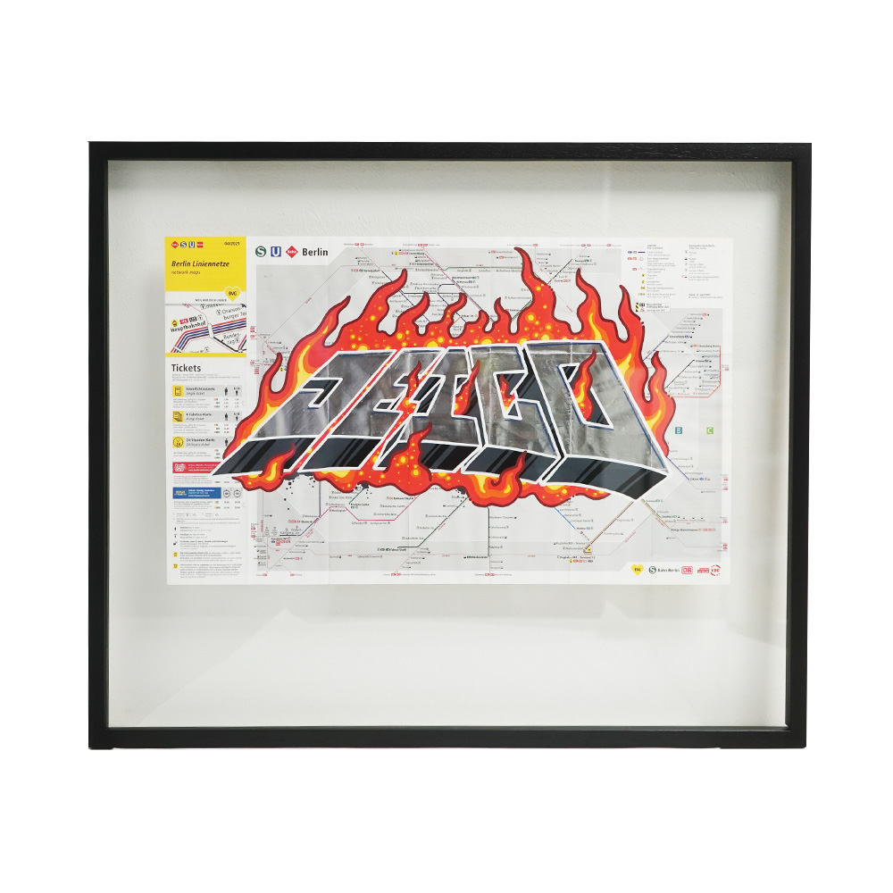 DSC01567 Jeico Glass map with chrome piece #1 - Image 1