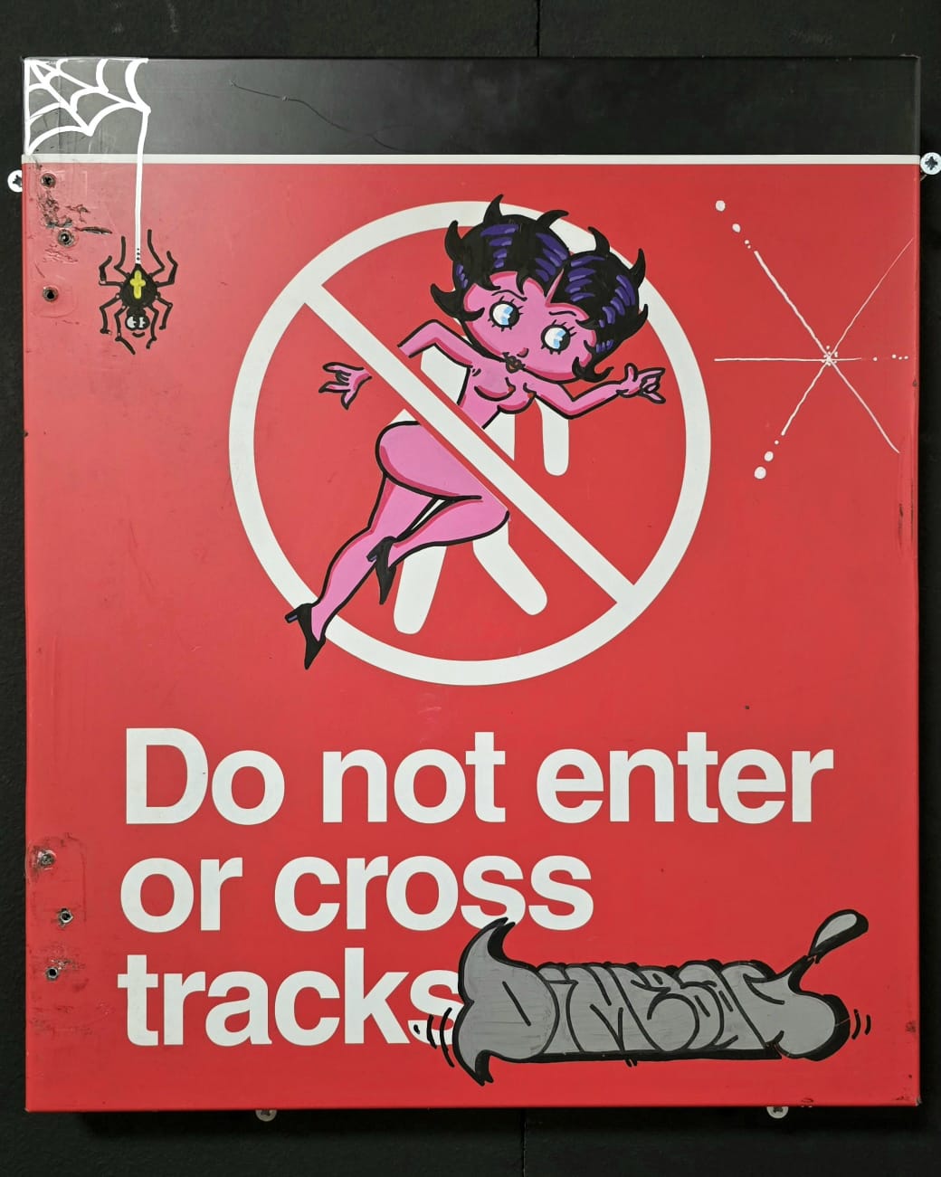 IMG-20241110-WA0048 REBOK&DIMEBAG "MTA DO NOT ENTER SIGN #1" PAINTING - Image 1