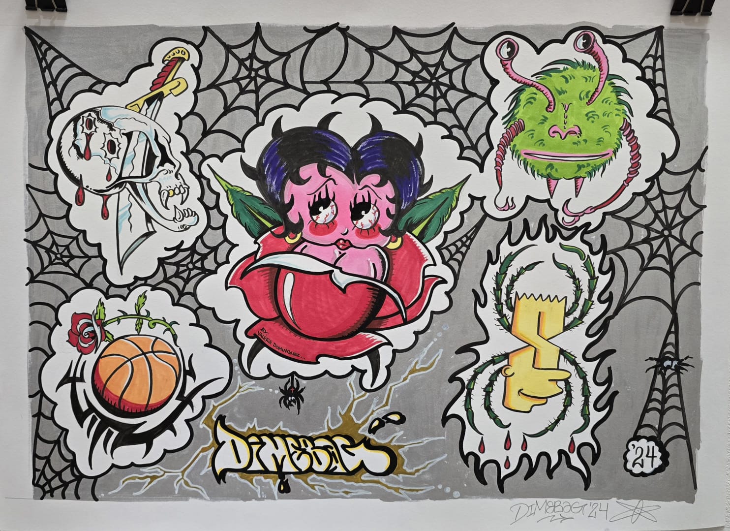 IMG-20241110-WA0062 REBOK&DIMEBAG "Original Drawing #7" DRAWING - Image 1